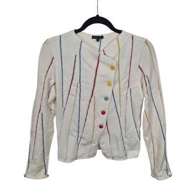 Suéter Aventures Des Toiles Mujer 10 Blanco Recortado Cárdigan Arte Para Usar EU 40 Foto 1 de 4