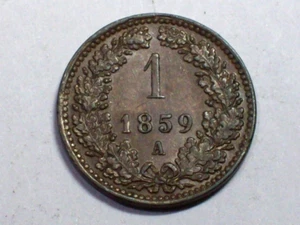 1859-A Austria Kreuzer  KM#2186   Choice BU     SN6689 - Picture 1 of 2