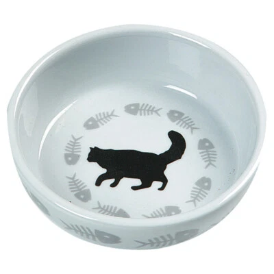 Karlie Fressnapf Cats Keramik Napf für Katzen 12 cm Durchmesser 3,5 cm - Bild 1 von 2