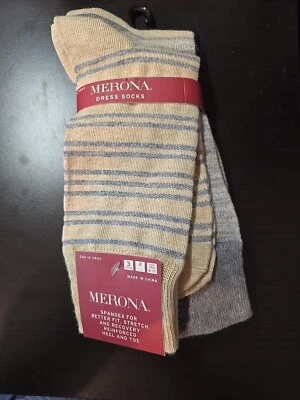 Nuevo con etiquetas 3 pares de calcetines de vestir marca Merona para hombre, talla 6-12 Foto 1 de 4