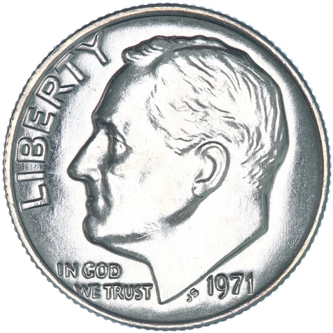 1971 (P) Roosevelt Dime Choice BU US Coin Cover