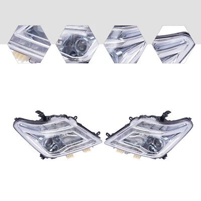 Pair Fits 2017-2020 Nissan Armada Halogen Headlights LED DRL Headlight Foto 1 de 4