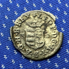 1703 Hungary Duarius Coin 	Leopold I  1703-1705 Genuine Coin - Silver  #ZX228