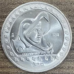 MEXICO. AÑO 1992. 50 PESOS PLATA (999) GUERRERO AGUILA - Imagen 1 de 2