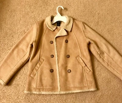 Gap Kids Girls Beige/Tan Faux Suede Coat Size L (10) - Image 1 of 4