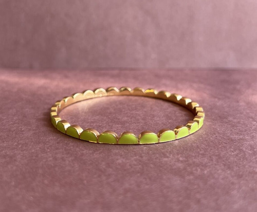 Bracciale Braccialetto Kate Spade Oro Tono Lime Verde Smalto