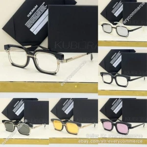 Occhiali da sole unisex Kuboraum H91 montatura argento nero lenti grigie per viaggi estivi - Foto 1 di 23