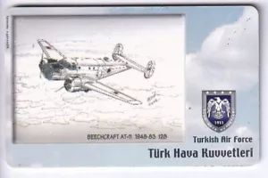 ASIE TELECARTE / PHONECARD .. TURQUIE 100U AVION ARMEE BEECHCRAFT EM CHIP/PUCE - Imagen 1 de 1