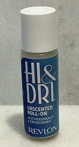 Revlon Hi & Dri Unscented Roll-On Anti-Perspirant & Deodorant 1.5 oz - Picture 1 of 2