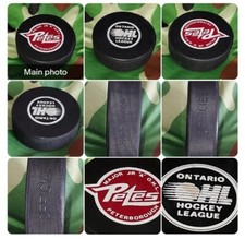 PETERBOROUGH PETES MAJOR JR. A OHL OFFICIAL HOCKEY PUCK MADE IN GDR 🇩🇪 VINTAGE