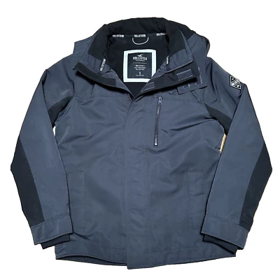 Hollister Men's Black Zip Up Hooded Jacket Adult Size S - Image 1 of 4