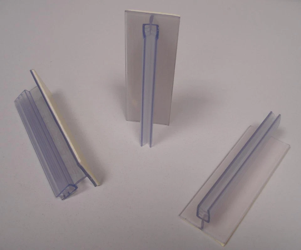 MARKENLOS 50x Regalstopper Supergrip SWING Schilderhalter flexibel mit Kleber