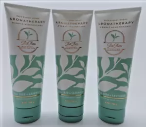 3 BATH & BODY WORKS AROMATHERAPY TEA TREE + LAVENDER BODY CREAM 8 oz / 226 g NEW - Picture 1 of 6