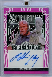 2024 Leaf Pop Century Prismatic Pink Scripted Ron Perlman Autograph /7 - Picture 1 of 2