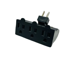 FSA-03B 3-Outlet Tap Adapter w/Ground Black E218319  15A 125V 60Hz 1875W - Picture 1 of 4