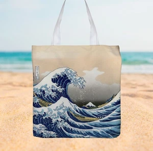 Gran Onda Mar - Bolsa Tote - Compras Playa Natación - Imagen 1 de 4