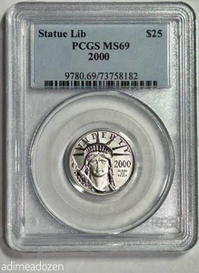 Platinum Eagle 2000 $25 (PCGS MS69) FC39708RD - Imagen 1 de 4