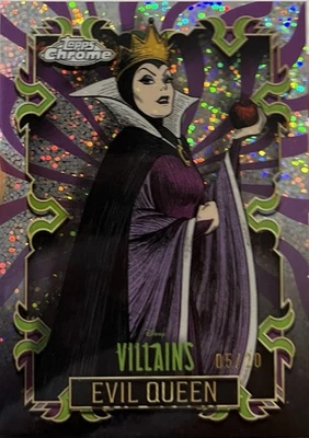 2025 Topps Chrome Disney - Evil Queen Villains Black Refractor Snow White #5/20 - Bild 1 von 2