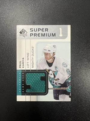 2002-03 SP Authentic Super Premium Jerseys /599 Paul Kariya #SP-PK HOF - Image 1 of 4