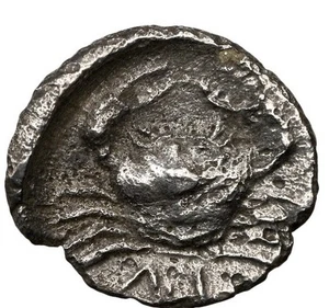 Moneda griega antigua Sicilia Acragas siglo V aC, cangrejo plata AR Litra, NGC EN MUY BUEN ESTADO - Imagen 1 de 7
