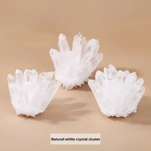 1PC Natural Large Clear Quartz Crystal Cluster on Stand | Powerful Energy White - Picture 1 of 5