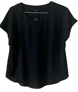 Banana Republic Damen Kurzarm schwarz Bluse Größe Medium neu mit Etikett - Bild 1 von 11