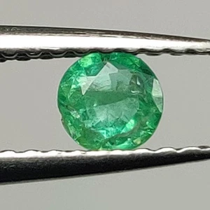 0,16 quilates - Esmeralda natural corte redondo bonito brillo zambia - 8604 - Imagen 1 de 2