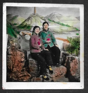 Hand Colored Red Guard Girl Studio Phot China Culture Revolution Original - Picture 1 of 3