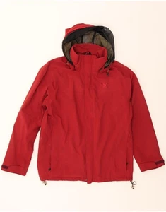 SALEWA Mens Hooded Windbreaker Jacket UK 38 Medium Red Polyamide CU04 - Picture 1 of 4