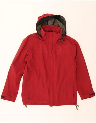 SALEWA Mens Hooded Windbreaker Jacket UK 38 Medium Red Polyamide CU04 - Image 1 of 4