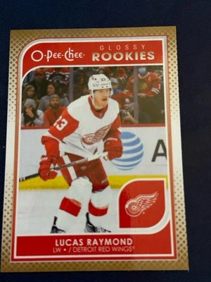 2021-22 Upper Deck #R-13 Lucas Raymond O-Pee-Chee Glossy Rookies Bronze - Image 1 of 2