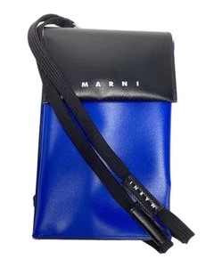 MARNI TRIBECA Phone Holder TEMI004A4-P3572 Blue x Black - Picture 1 of 9