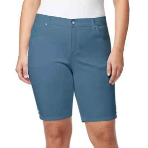 Women's Gloria Vanderbilt Amanda Bermuda Jean Shorts Color: Neptune Breeze () - Picture 1 of 3