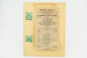 Life Begins At Eight Vierzig Programm 1935 Castliste Tickets Bert Lahr Ray Bolger - Bild 1 von 8
