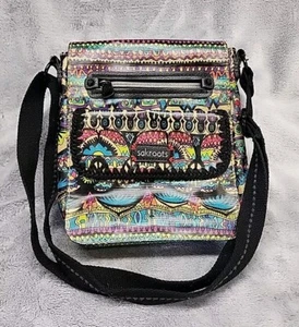 Sakroots Reversible Shoulderbag Artists Circle Boho Crossbody Peace Elephant - Picture 1 of 2