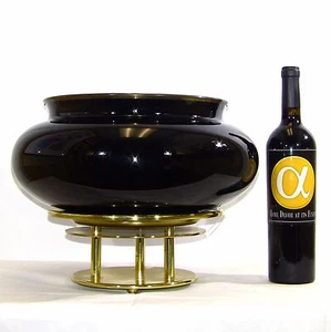 Moderne Designer Schale / Kompott aus Messing und Glas - Bild 1 von 11
