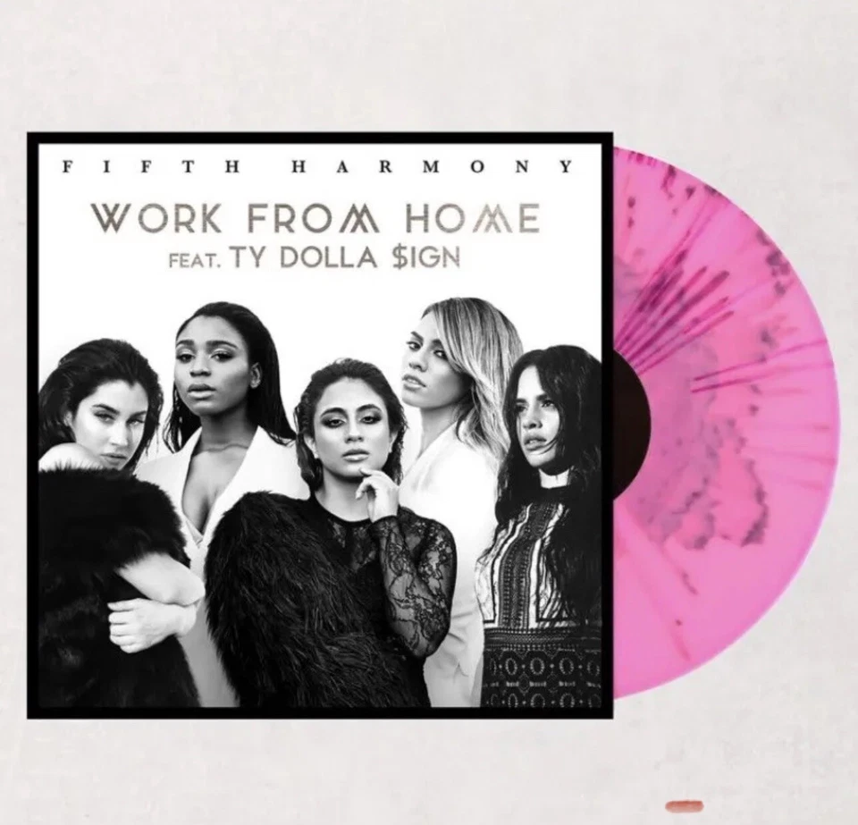 Fifth Harmony & TY Dolla $ign - Work From Home - NEW Pink Splatter Limited Vinyl - Image 1 of 1