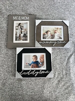 Set Of 3 Mommy&me And daddy & Me 4x6 Picture Frames. Assorted Sizes - Image 1 of 4