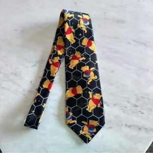 Corbata vintage de panal Winnie the Pooh años 90 Deadstock para hombre - Imagen 1 de 4
