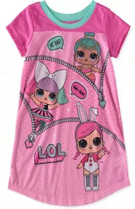 L.O.L. Surprise! Girls S/S Pink Hi Bae Pajama Nightgown Size 4 6 8 10 $38 - Picture 1 of 2