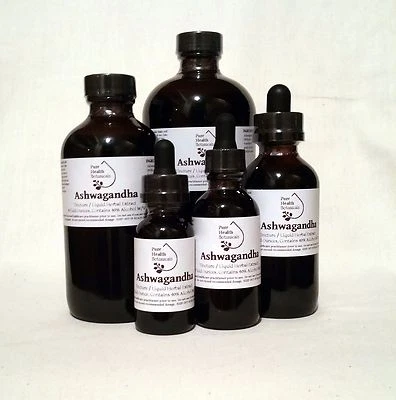 PURE HEALTH BOTANICALS Ashwagandha Root Tincture, Extract, Withania Somnifera, Winter Cherry