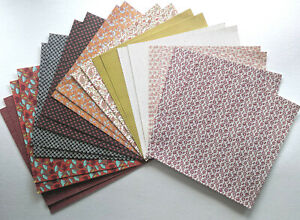 12x12 Scrapbook Paper Lot (20 PCs) Zanzibar - Red Floral Paisley Card Making