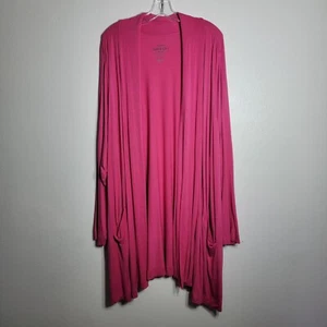 Torrid superweiche Strick-Cardigan Übergröße 5X rosa leicht vorne offen Oberteil - Bild 1 von 5