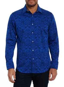Robert Graham Herren Highland Sport Hemd Langarm Classic Fit Navy - Bild 1 von 6