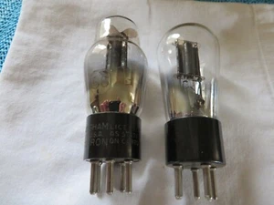 Radio tubes Two 56 one Balloon rubbed off & one RCA/Cunningham Both test new - Picture 1 of 2