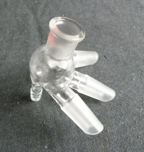 Ace Glass 14/20 Cow Type Fractional Vacuum Distillation Receiver 9403-08 - Picture 1 of 5