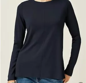 J. Jill | Wearever Collection Black Long Sleeve Stretch Cotton Top SZ M - Picture 1 of 10