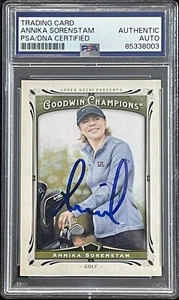 Annika Sorenstam Signed 2013 Upper Deck Goodwin Champions #9 PSA/DNA Autographed - Picture 1 of 2