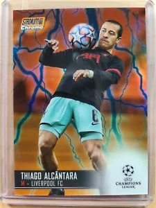 2020-21 Topps Stadium Club Chrome Thiago Alcantara #88 Orange/Blue Electric 3/10 - Picture 1 of 2