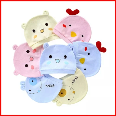 Recién Nacido Bebé Niño Niña Sombrero Niño Infante Gorra Cálido Estampado Dibujos Animados Algodón Gorro Foto 1 de 4